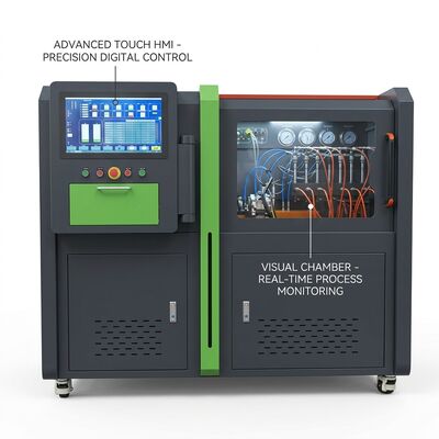CRB-D1500 Common Rail Pump Πάγκος δοκιμής με βαρέως τύπου ψύξη ανεμιστήρα 50.000+ ωρών λειτουργίας και απλοποιημένος έλεγχος PLC